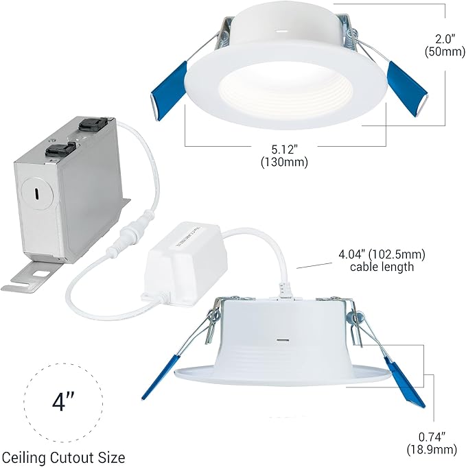 HAL0 4" Smart Wi-Fi® Recessed Canless LED Downlight 4-Pack Connected by WiZ Pro - RLWZC409-4PK