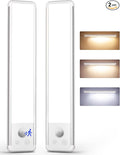 EZVALO 8-inch Under Cabinet Lighting, 1800mAh Rechargeable Motion Sensor Light, 3 Color Temperatures, Dimmable Magnetic Wireless Light for Kitchen, Pantry, Closet, Stairs