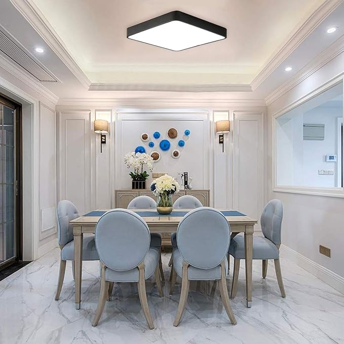 Ganeed 36W LED Ceiling Light,15.7 inch Square led Ceiling Light,Cool White Flush Mount Ceiling Fixture,Energy Saving Ceiling Lamp for Dining Room Kitchen Hallway Stairways