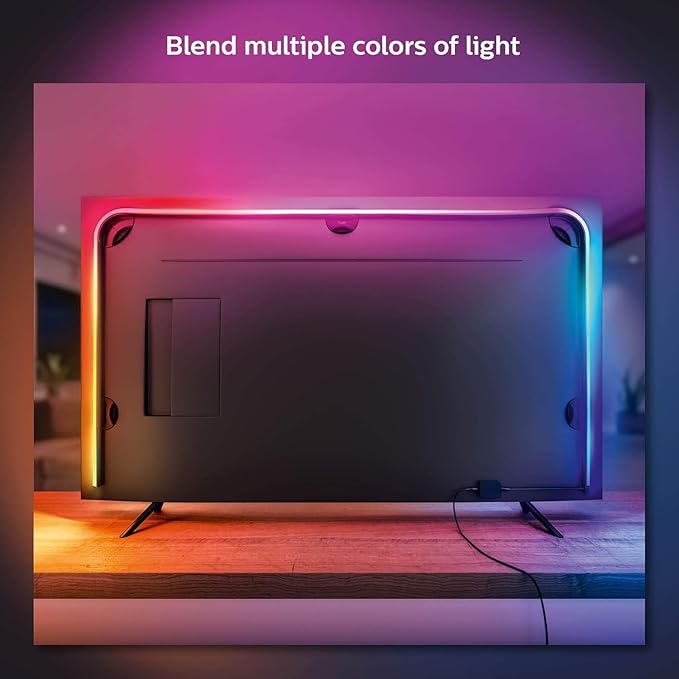 Philips Hue 75" Smart Light Strip - White and Color Ambiance LED Color-Changing TV Backlight - Sync with Television, Music, Gaming - Requires Bridge and Sync Box