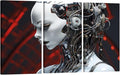 LSIUHWUWI Large Canvas Wall Art Futuristic AI with Striking Details Picture Posters for Home Wall Decor, AI Pictures Print on Canvas Wall Art for Office Wall Decor Framed Ready to Hang 20x40inchx3