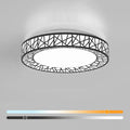 14 Inch Flush Mount Ceiling Light, Modern Black LED Ceiling Light Fixture, 24W 2400LM 2700-6500K Adjustable, Dimmable Ceiling Lights for Bedroom, Kitchen, Hallway, Bathroom, ETL Listed
