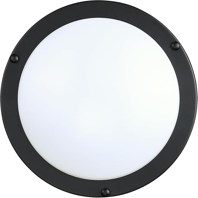 7.5 Inch Round Black Ceiling Light Fixture for Living Room - 7.5” Black LED Flush Mount Ceiling Lamp 2700K/3000K/3500K/4000K/5000K LED Kitchen Bathroom Light 12W