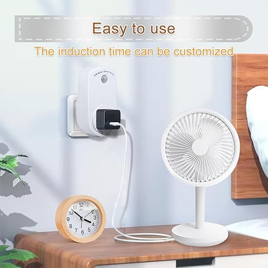 ZORZA 4Pcs Motion Sensor Switch Plug in Motion Sensor Light Socket 120V/60HZ Input 120 Degrees Sensing Range