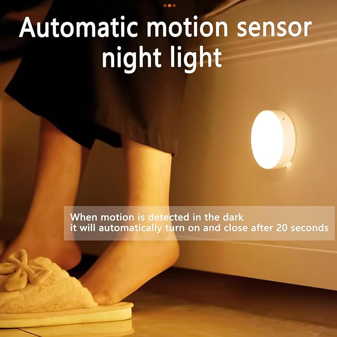 Night Light with Smart Sensor Dusk to Dawn Sensor LED Warm White Ambient Lighting Bedroom Bathroom Nursery Hallway Kitchen Stairs 3 Packs