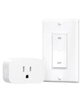 DEWENWILS Remote Control Outlet, Magnetic Wireless Light Switch, No Wiring Decorator Rocker Wall Switch, 100FT RF Signal, 15A/1875W Mini Remote Outlet Plug for Lamp, Christmas Decoration