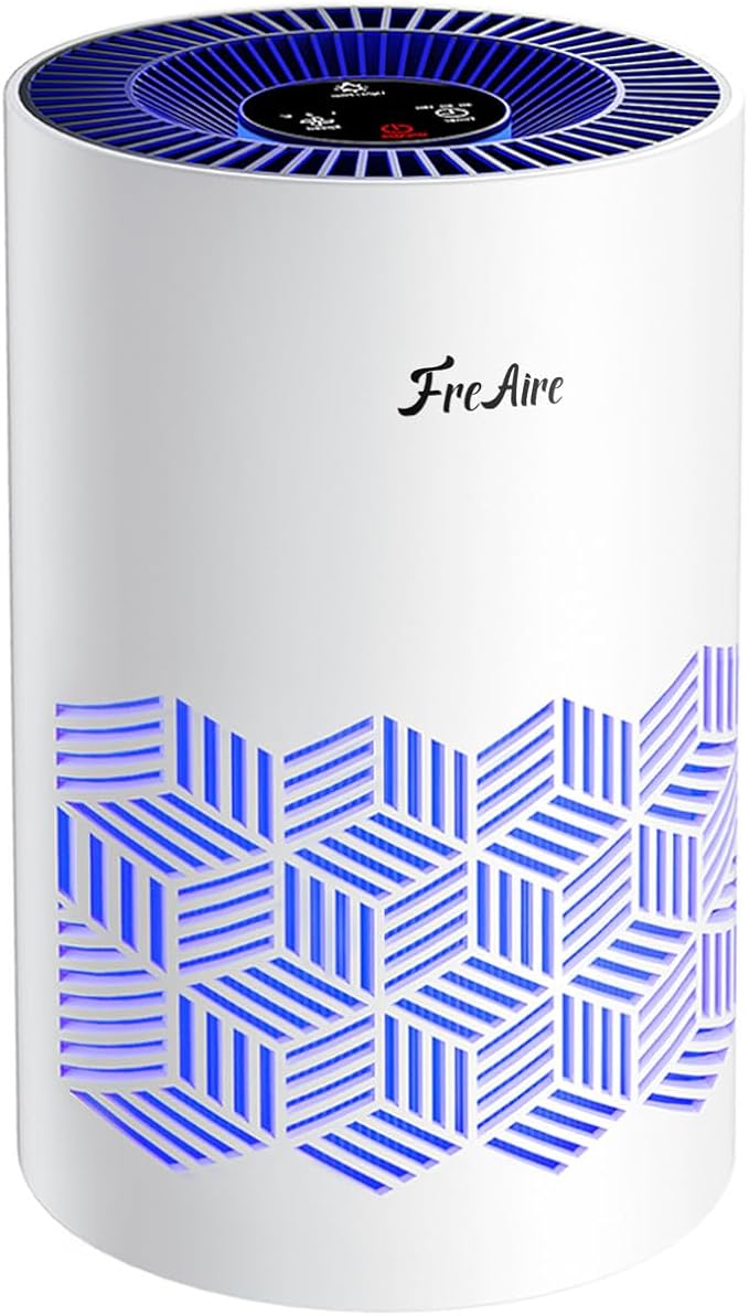 FreAire Air Purifiers for Home, Air Purifiers for Home with Lights, HEPA Air Purifier Removes Dust Smoke