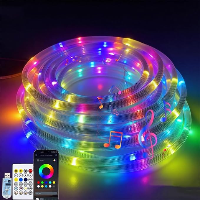 Honche Smart LED Fairy String Light USB 10M/33FT Rainbow Light Waterproof Remote/app Control Outdoor Indoor Rope Lights DIY Color Changing Christmas -mas String Light for Bedroom Garden Cafe
