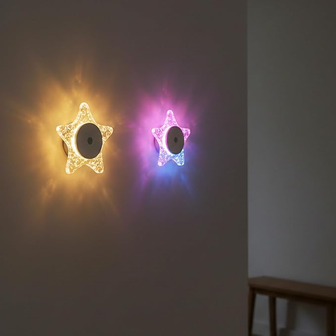 Rechargeable Wall Lights LED – Magnetic Star Shaped Decor, Motion Sensor Cordless Light, Bedroom Kitchen Bathroom Hallway Staircase | Bedroom Kitchen Bathroom Hallway Staircase Closet Cabinet Counter