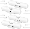 4 Pcs Smart Motion Sensor Wall Lamp, Rechargeable RGB LED Smart Motion Light, Magnetic Mount Step Lights for Bedroom, Hallway, Courtyard, Holiday Decor, Bathroom - Multi Color Changing (7 Colors)