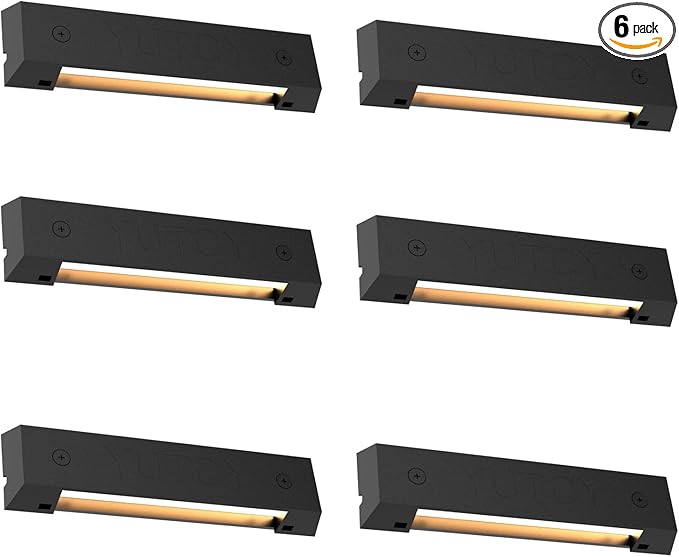 6 Pack Low Voltage AC/DC 12V LED Landscape Deck Light,Outdoor Retaining Wall Lights, IP65 Waterproof Step Lights,for Stair Lighting and Yard Patio Pathway Walkway (2700K)