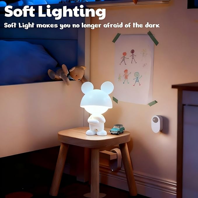 Night Lights for Kids,Rechargeable TableLight,Touch Bedside Lamps,Cordless Dimmable Warm White Light,Baby Nursery,Breastfeeding,Sleep Aid,Cute Easter Gifts for Newborns Toddlers Boys Girls