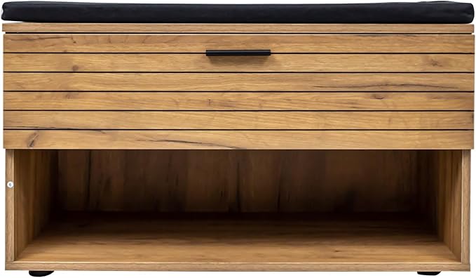 Coat Rack with Storage Bench and Hooks - Modern Entryway Organizer with 3-Tier Shoe Cabinet & Wall-Mounted Coat Hanger, Space-Saving Entry Hall Furniture for Coats, Shoes, Bags (71.21 lbs)