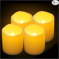 3”X3” 4 Pack LED Outdoor Candles Battery Operated Waterproof Flameless Pillar Candles with Timer Electric Flickering LED Lights for Christmas, Halloween, Wedding Party, Home, Garden Decorations