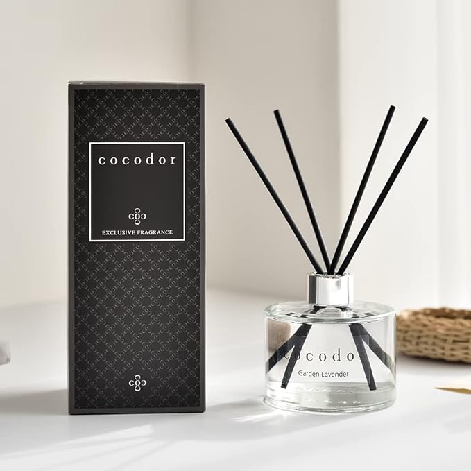 COCODOR Signature Reed Diffuser Set/Garden Lavender / 6.7oz /2 Pack/Home Fragrance Diffuser, Oil Scent Diffuser for Bathroom Shelf Decor
