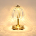 Tulip Small Table Lamp, 5200mAh Cordless Touch Control Mini Table Lamp with 3 Color Temps & Stepless Dimming, Perfect for Small Spaces like Dressers, Bedsides, Bookshelves (Transparent Tulip)
