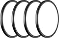 3200lm LED Flush Mount Ceiling Light, Super Slim 12 inch LED Ceiling Light, 5000K LED Ceiling Light for Bedroom, Living Room, Dining Room, Garage, Office, Warehouse (Black, Four Pack)