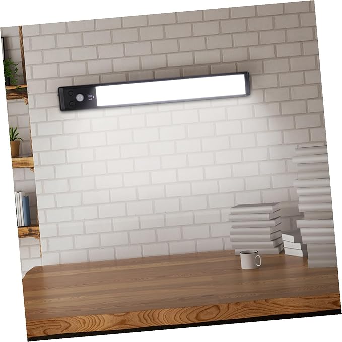 Smart Under Cabinet Lights Motion Sensor 4 Led Strips Kitchen Reading Lights Motion Activated Black