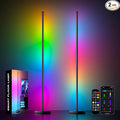 Corner Floor Lamp 70" 2 Pack, RGB IC LED Corner Lamp with APP and Remote Control, 16 Million Colors, Music Sync &Timing Function, Color Changing Ambient Light for Living Room, Bedroom, Gaming