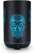 Skull Essential Oil Diffuser, 350ml Ultrasonic Cool Mist Humidifier, Aromatherapy Diffuser, Waterless Auto Off 7 Color Night Light, for Bedroom, Office, Living Room, Yoga