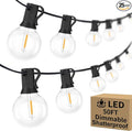 Bosceos 50FT Outdoor G40 LED Globe String Lights Dimmable Waterproof Shatterproof Light Strings with 25 Bulbs Connectable Commercial Hanging Lights for Christmas Patio House Backyard Balcony Party