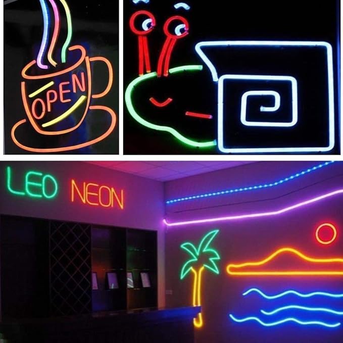 US Stock 50FT Orange Flexible LED Neon Rope Light Lighting Strip Tube Indoor Outdoor Christmas Party Wedding Room Decor Lighting 110V