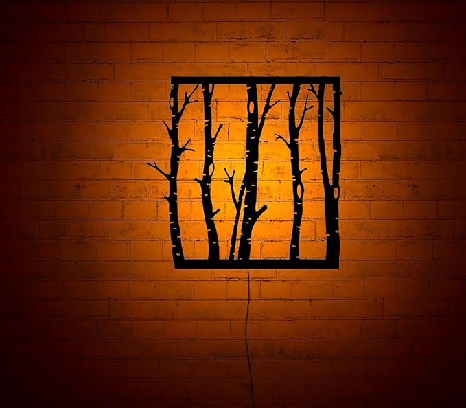 Led Tree Branch Lights For Wall, Tree Branches Lighted-Up Wall Art With Rgb Color Changing Led, Metal Wall Decor, Rgb Lights, Home Decor, Birthday Gift, Personalized Gifts, 6 inches