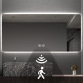 36"x60" LED Bathroom Mirror with Lights, Ultra-Clear Glass, Shatter-Proof, Smart Backlit Mirror with Auto Sensor Lights, Anti-Fog, Bathroom Wall Mounted Mirror, Stepless Dimmable, Memory