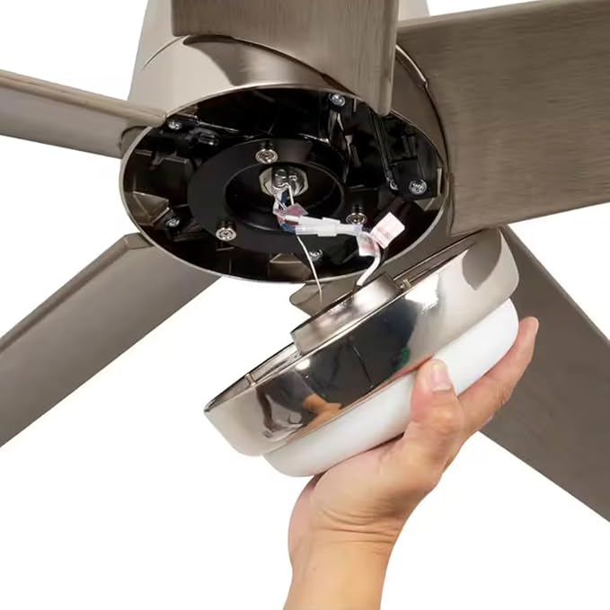 LYTIO MENA 54 in. Brushed Nickel Ceiling Fan with White Color Changing Integrated LED Light Kit and Remote for Indoor/Outdoor