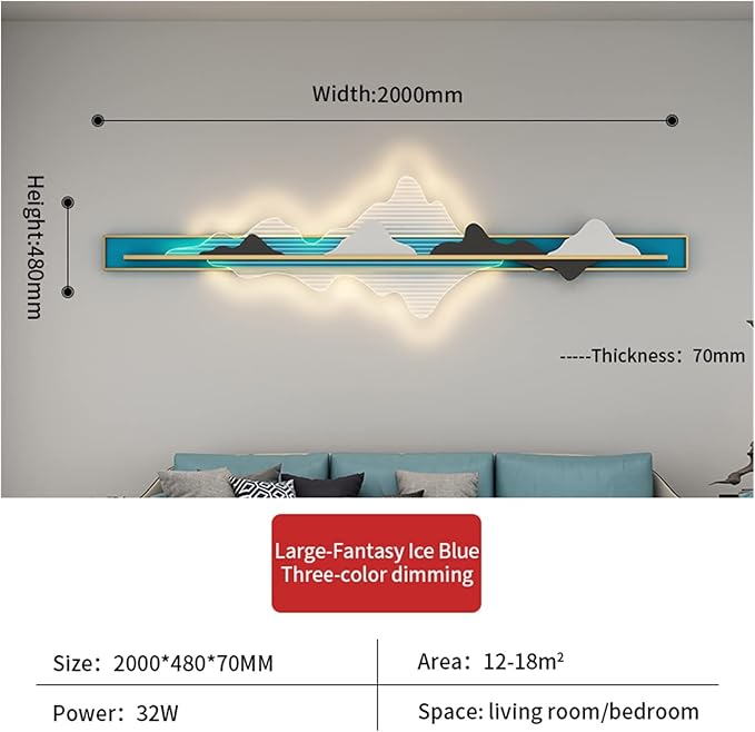 Chinese Style Wall Lamp, Modern Simple Zen Sunrise Atmosphere, Sofa Background Decoration, Painting Ligh, Chaner
