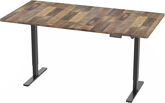 VIVO Electric 71 x 36 in Standing Desk, Memory Height Adjustment, 1B Series, Holds 220 lbs, Reclaimed Wood Top Black Frame, DESK-KIT-1B7P-36