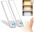 Under Cabinet Lighting with Hand Wave, 56 LED Motion Sensor Light, Rechargeable Closet Lights with 3 Color Temps, 9 Inch Dimming Magnetic Strip Night Lights for Kitchen, Wardrobe, Stairs (2 Pack)
