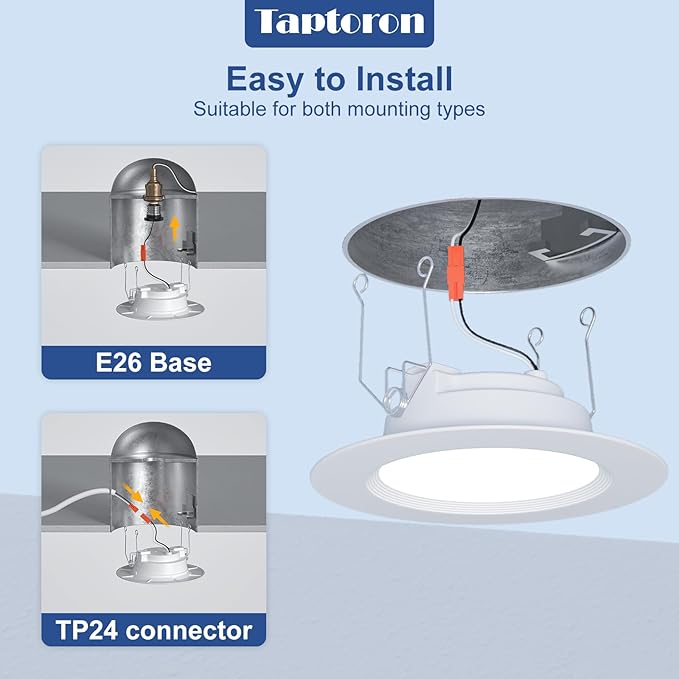 Recessed Lighting 5/6 Inch, 6Pack Color Changing LED Can Lights for Ceiling, 13W 1050LM Retrofit Recessed Lights with Baffle Trim, RGBCW Downlight Dimmable by Remote Control, Memory, Delayed Light Off