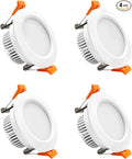 YGS-Tech 3 Inch LED Recessed Lighting, Dimmable Downlight 5W(40W Halogen Equivalent), CRI80, 5000K Daylight White, Ceiling Light with LED Driver(4 Pack)
