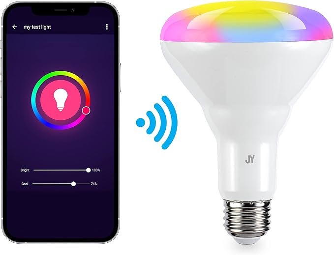 JONATHAN Y BLB2001A-SET2 Smart BR30 Dimmable Light Bulb, Dimmable Color Changing LED, Alexa, Google Home Assistant Compatible, No Hub Required, Set of 2