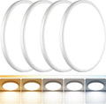 4Pack LED Flush Mount Ceiling Light: 12 inch Super Slim Dimmable & 5CCT (2700-6000K) Kitchen Lighting Fixtures Ceiling - 24W White Low Profile Ceiling Lamp for Bedroom Garage Hallway