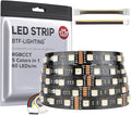 BTF-LIGHTING RGBCCT 5 Colors in 1 LED 5050SMD RGBWW RGB+Dimmable Tunable Color Temperature 2700K-6500K 16.4ft 60LEDs/m 300LEDs DC12V Multi-Colored Lights IP30 for Decoration(No Adapter or Controller)
