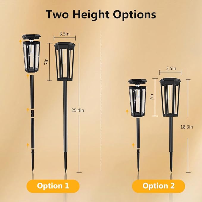 echosari 8 Pack Solar Pathway Lights Outdoor, Waterproof Solar Lights Outdoor, Auto On/Off, Long-Lasting Solar Powered Garden Lights Driveway Lights for Yard Path Landscape Walkway Lawn (Warm White)