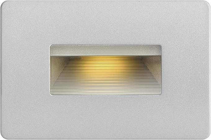 Hinkley Landscape Lighting Luna 15508TT Horizontal 12v Step Light, Low-Voltage, 2700K, Fits Standard Gang Junction Box, Integrated LED, Titanium
