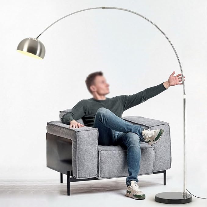 Corner Floor Lamp Modern Simple Floor Lamp Nordic Living Room Office Marble Decorative Stainless Steel Lamps Ambient Reading(Small)