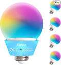 Sunco Smart Globe Bulbs G25 LED, Alexa Compatible LED Decorative Round Vanity Bulbs, 5W, Color Changing RGBCW, Dimmable WiFi Vanity Smart Bulbs for Amazon Alexa, Google Assistant, 4 Pack.