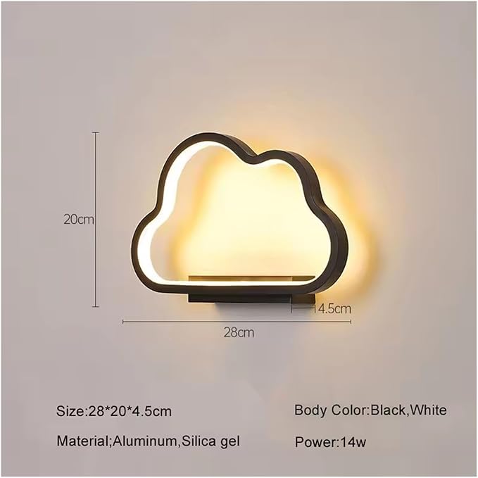 Modern Minimalist LED Wall Lamps Living Room Bedroom Bedside Luster Indoor Black White Aisle Lighting Decor Fixture,Household