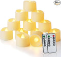 Homemory 24pcs Remote Timer LED Tea Lights Candles, 400+Hours Flickering Flameless Battery Operated Votive Candles for Tabletop Lighting, Centerpieces Decor, Holiday Decor