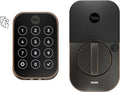 Yale Assure Lock 2 Plus Apple Home Keys, Bronze Keyless Entry Door Lock with Keypad for Code Entry Lock and Auto-Unlock (No Wi-Fi) Remote Access Requires Apple Home Hub via HomeKit, ‎YRD450-N-BLE-0BP