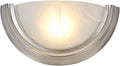 14 inch LED Wall Sconce, Half Moon Indoor Wall Light with Glass Shade, 3000K Warm White, Support Dimming, Modern Bathroom Vanity Light Fixtures for Bedroom, Living Room, Hallway, Stairwell