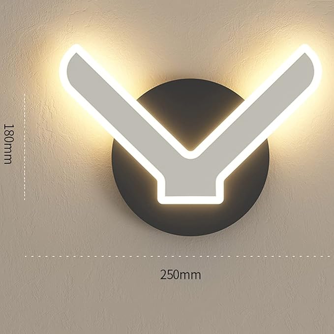 Modern Minimalist Atmosphere Lamp Wall Lights, 12W Three-Color Dimming LED Bedroom Bedside Lamp Night Light Living Room Decoration Lighting Fixture,Wall lamp
