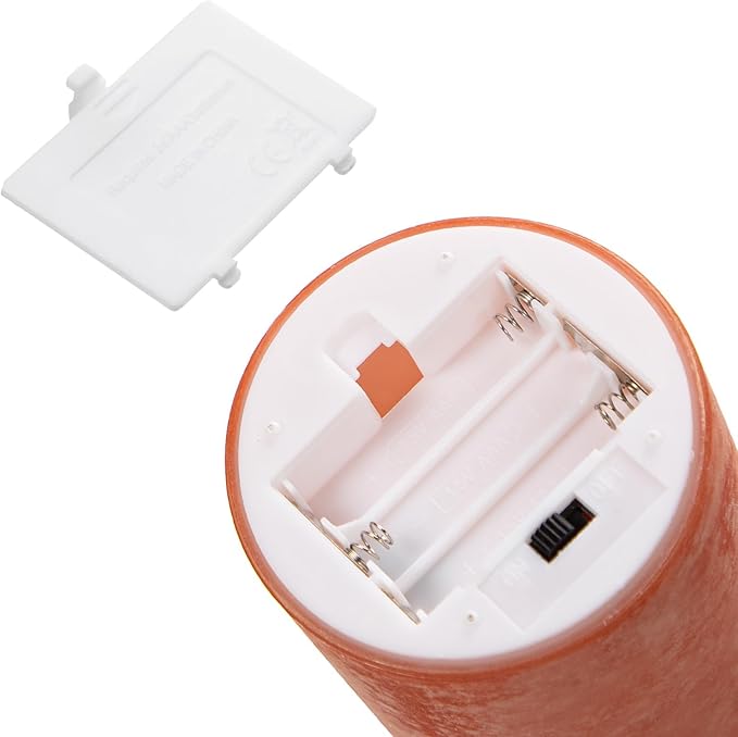 Mingfuxin Flameless Candles with Remote, Orange Candles Battery Operated with Timer, LED Candle for Mantel Bedroom Coffee Table Halloween Decorations