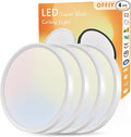 4PK 12 Inch LED Flush Mount Ceiling Light, 24W, 2520LM, 3000K/4000K/6000K CCT Selectable Super Slim LED Ceiling Light, Close to Ceiling Round Flat Panel Light for Hallway, Bedroom,Kitchen ect