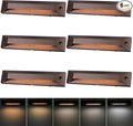 Energetic 5CCT LED Outdoor Step Lights, Low Voltage Deck Lights for Landscape, Yard, Driveway, Garden, Porch, Stairway, 8 inch, 5W, 2200K/2700K/3000K/4000K/5000K, IP65 Waterproof, Aluminum, Pack of 6