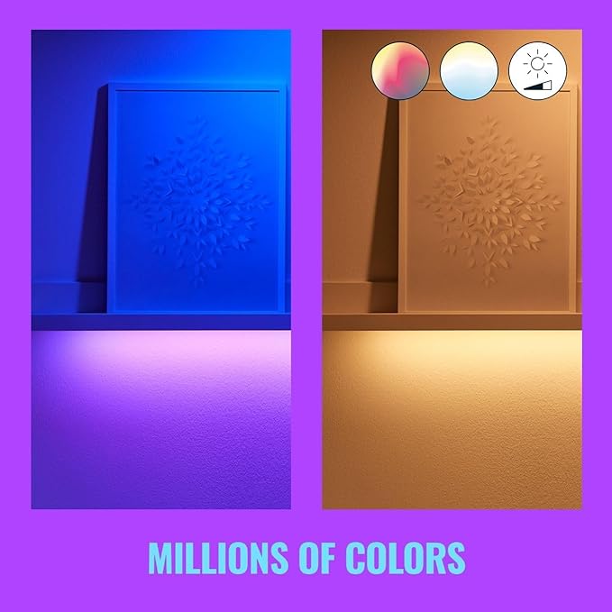 WiZ Connected 3FT RGB Wi-Fi LED Smart Color Changing Light Strip Extension - Connects to Your Existing 2.4Ghz Wi-Fi - Control with Wiz Connected App